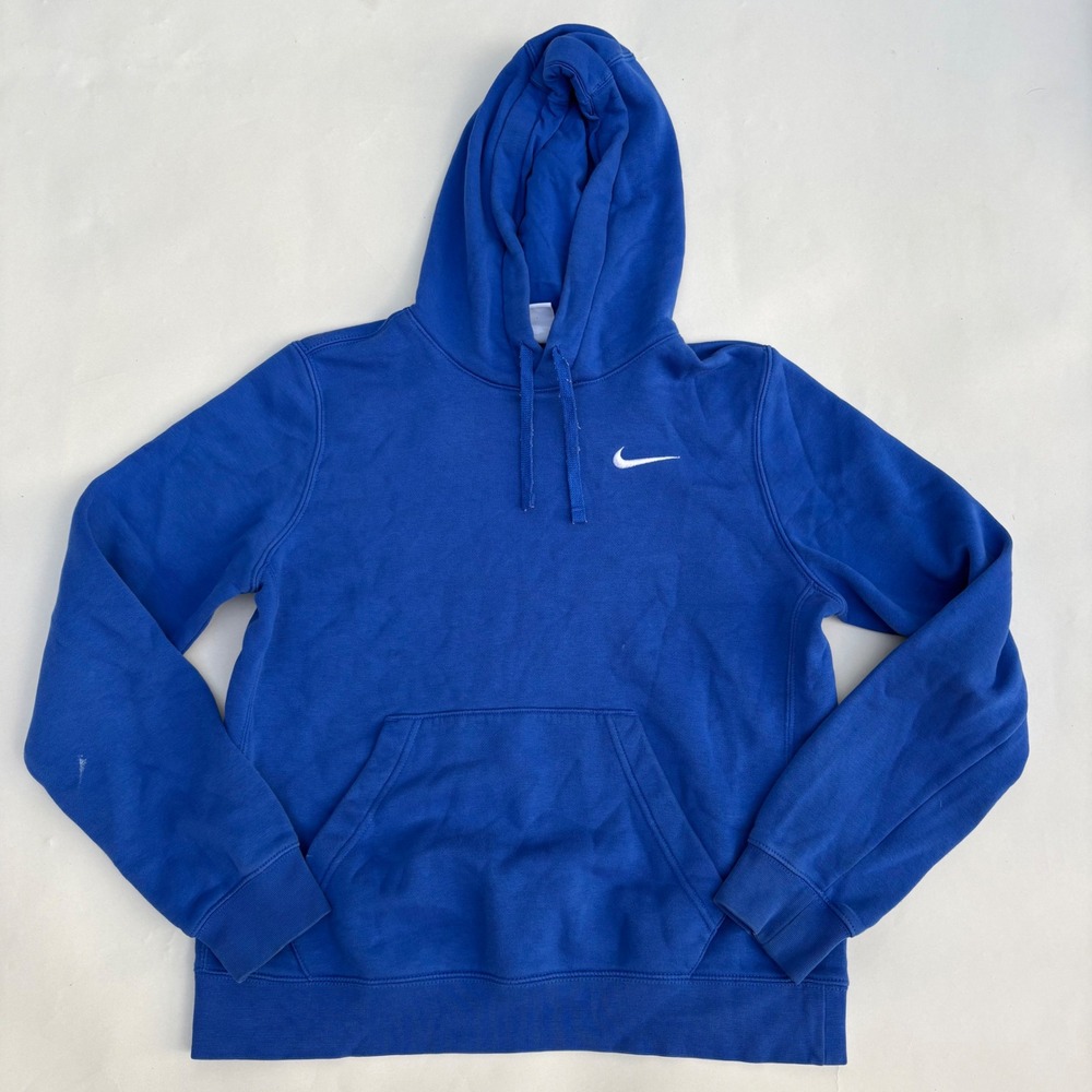 Nike Mens Blue Pullover Hoodie Embroidered Swoosh CJ1789-493 Size M